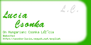 lucia csonka business card